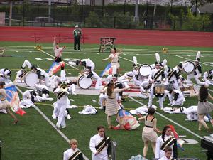 The Champions: Marching band and color guard place first