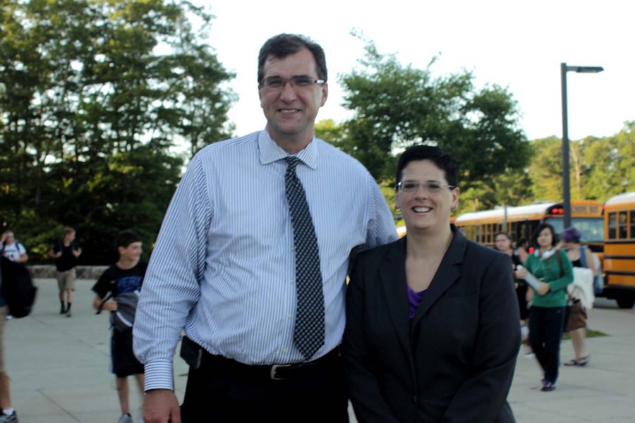 Principal Dr. John Gould with former Associate Principal 