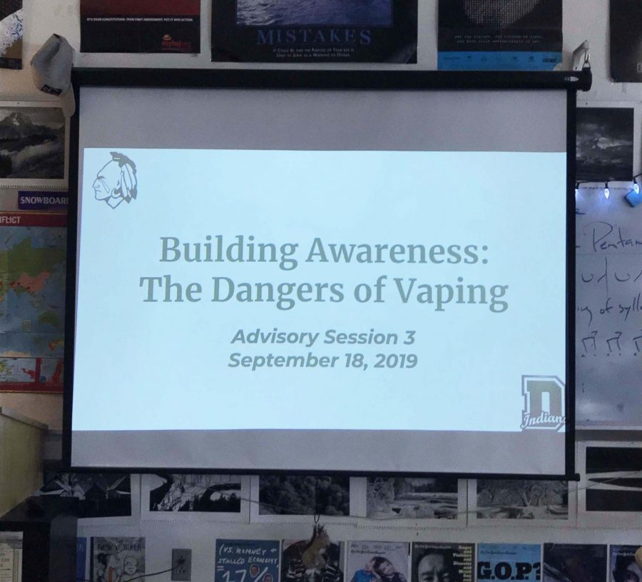 The slide presentation about vaping took place on September 18.