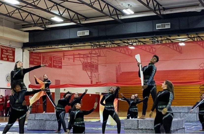“It’s a lot of pressure knowing that people are watching me and just hearing that applause boosts your confidence,” said sophomore Jesse Walker, weapon soloist for the DHS Winter Guard.