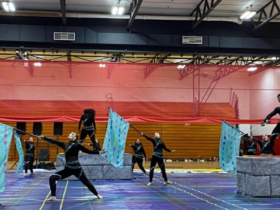 The DHS Winter Guard in action.