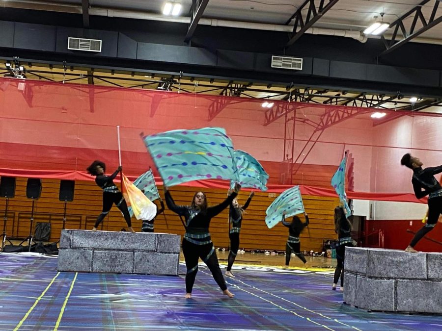 The DHS Winter Guard in action.