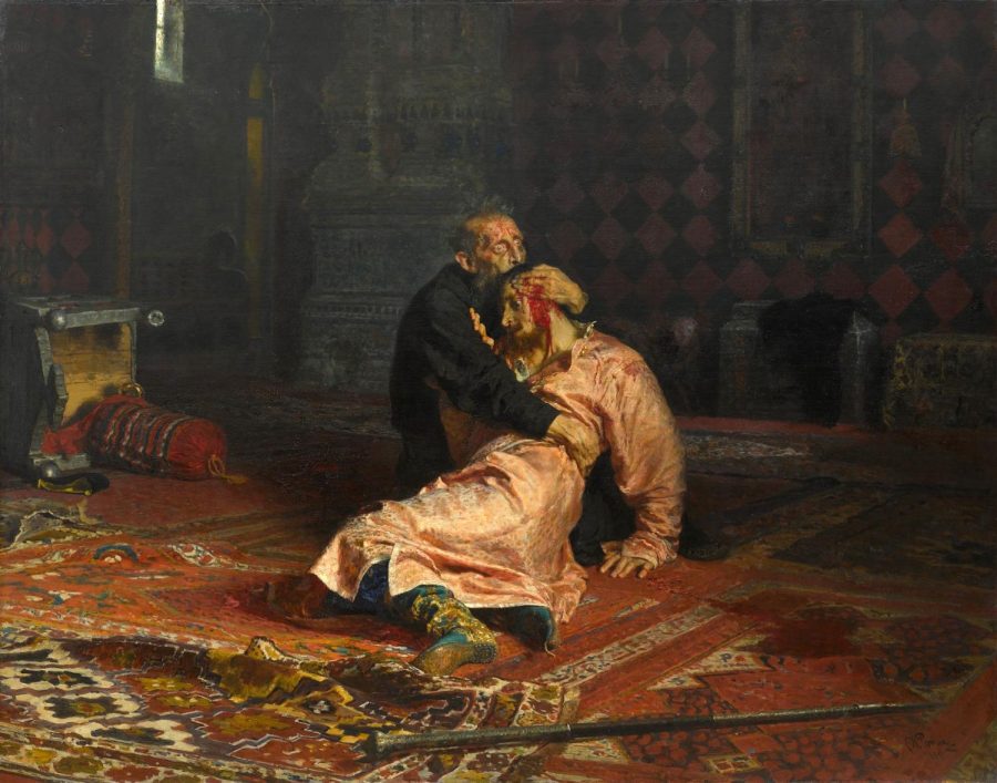 The painting can be viewed as a warning, physically; killing is feasible; however, the monstrous blight infects the victim and murderer alike here. The painting can be appreciated as a commentary on love; those you love can also cut you the deepest, a double edged sword, in this case, scarring both father and son.